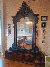 Specchiera con cassapanca