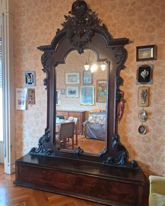 Specchiera con cassapanca