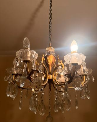 Lampadario vintage in ottone
