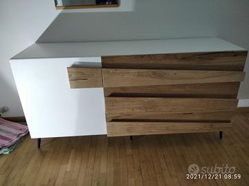 como comodini laccati gambe ferro frontale rovere