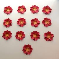 Fiori di Carta Eleganti - Oro e Rosso Perlato