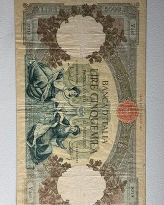 Banconota banca d’italia lire cinquemila - 5000