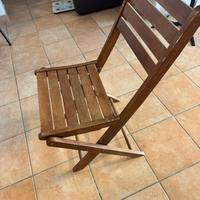 5 Sedie in legno