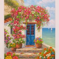 Paesaggio mediterraneo - olio su tela cm. 40 x 30