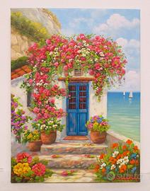 Paesaggio mediterraneo - olio su tela cm. 40 x 30