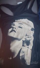 3 Canotte/Top vintage Madonna-nera/bianca/grigia