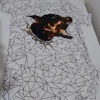 T- shirt cane bianca