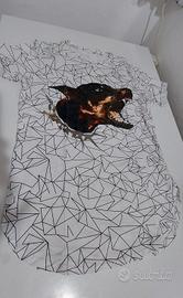 T- shirt cane bianca