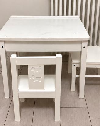 Set IKEA KRITTER tavolino + 2 sedie bambini