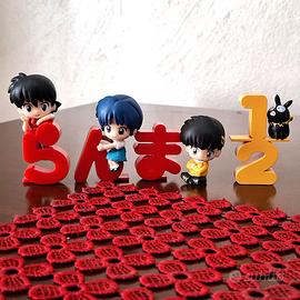 ranma 1/2 figure set completo logo serie anime