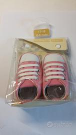 Scarpine Neonata Rosa Tipo Converse Kimbaloo nuove