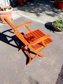 Sedia da esterno – legno massello.