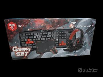 KIT Gaming 4in1 TECHMADE - Tastiera+Mouse+Cuffie