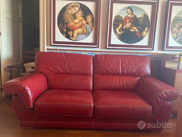 Divano in pelle vera nuovissimo