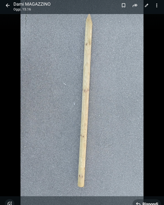 Palo tornito autoclavato 6x1.50 con punta
