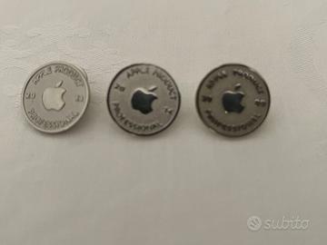 Lotto 3 Spille Vintage Apple Product Professional