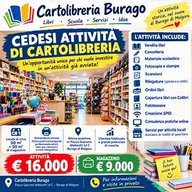 CARTOLIBRERIA BURAGO attività storica già avviata
