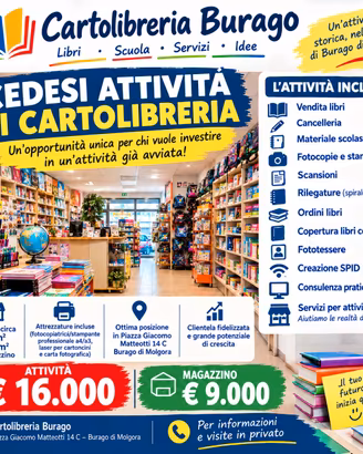 CARTOLIBRERIA BURAGO attività storica già avviata