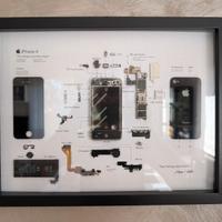 Quadro cornice iPhone 4 originale disassemblato