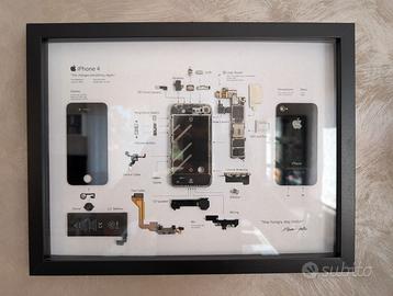 Quadro cornice iPhone 4 originale disassemblato