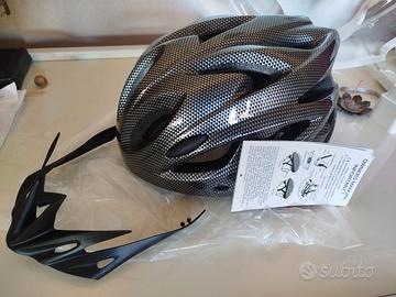 Casco bici carbon look nuovo taglia L