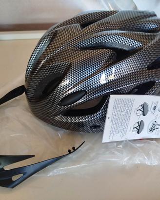 Casco bici carbon look nuovo taglia L