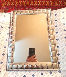 Specchio con cornice argentata ITS