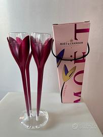 Set di 4 bicchieri Moët Flower Rosé