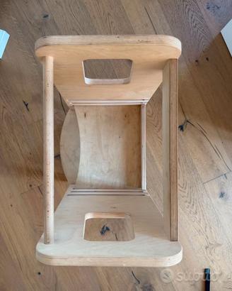 Scaletta/Torre Montessoriana in legno naturale