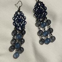 Orecchini pendenti blu