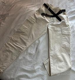 pantalone in cotone con tache laterali