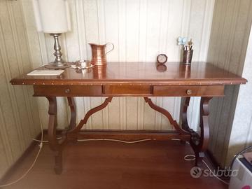 Consolle scrivania a lira con cassetti - XX sec.