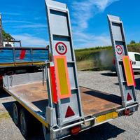 Rimorchio 2 assi trasporto macchine operatrici