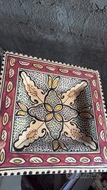 Vassoio quadrato ceramica vintage