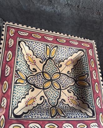 Vassoio quadrato ceramica vintage