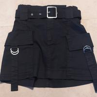 gonna nera jeans marca bershka