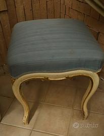 Pouf laccato rivestito