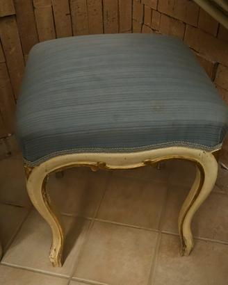 Pouf laccato rivestito