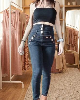 Jeans slim vita alta Elisabetta Franchi 