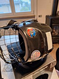 casco protezione hockey