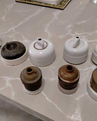 Elettricità interuttori in porcellana e rame