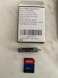 Adattatore USB-C + Scheda di memoria 4GB Sandisk