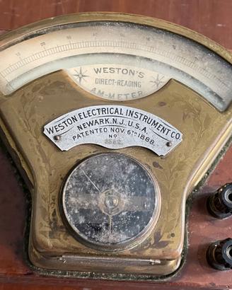 amperometro antico weston electrical