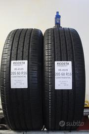 2 PNEUMATICI USATI 205 60 R16 92H CONTINENTAL