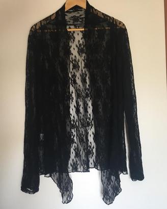 Giacchino nero Donna maniche lunghe in pizzo nero