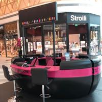 Bancone ovale in vetroresina con impianto elettric