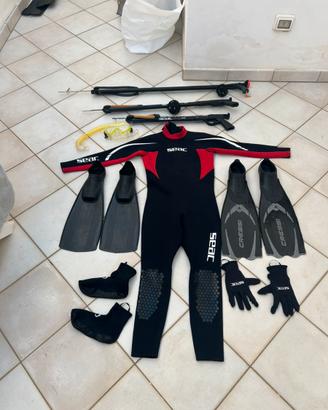 attrezzatura pesca sub