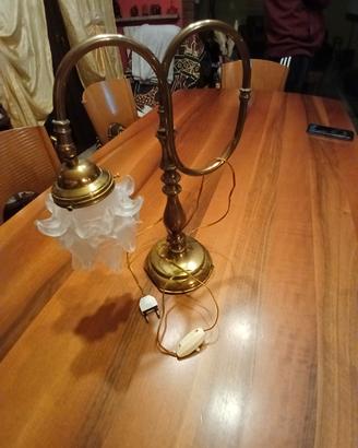 lampada vintage ottone molto pesante
