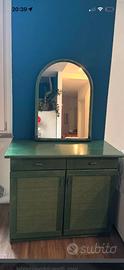 MOBILE VINTAGE VERDE CON SPECCHIO