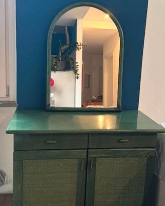 MOBILE VINTAGE VERDE CON SPECCHIO